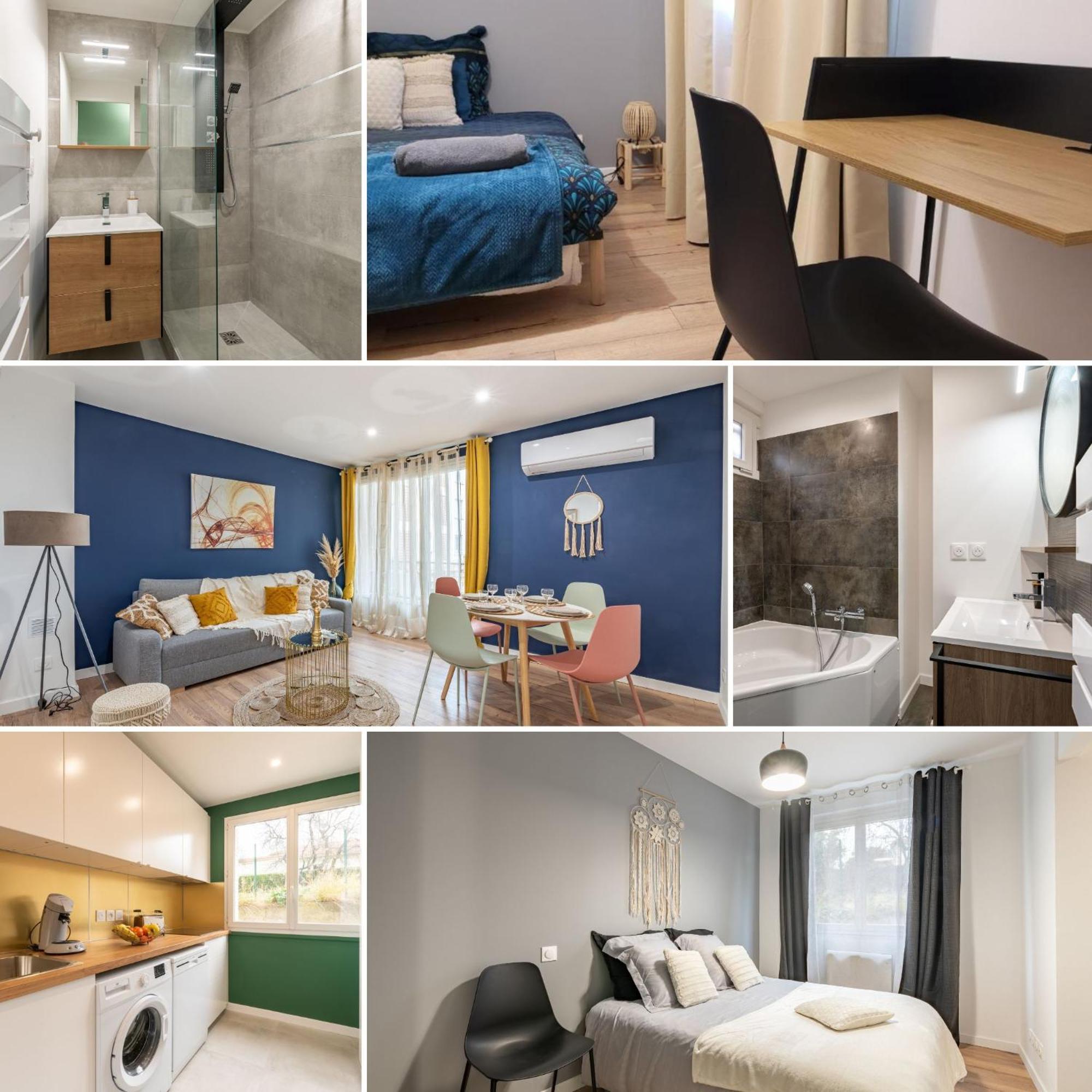 Amja Proche Clinique Saint-Roch Apt 3 Chambres 3 Salles De Bain Parking Gratuit Ideal Famille Groupe Coworking 10 Min Centre Ville 10 Min Plage 5 Min Sortie Autoroute Montpellier Exteriör bild